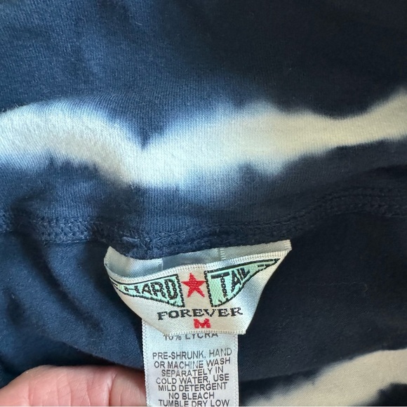 Hard Tail Rare Capris Cropped Leggings Tie Die Stripes Stretchy Size M - Picture 4 of 10